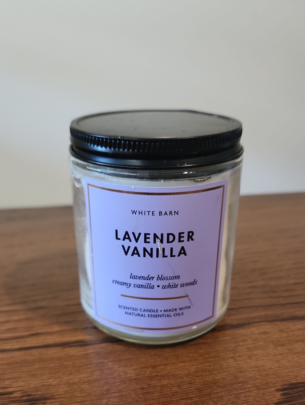 White Barn Lavender Vanilla Single Wick Candle